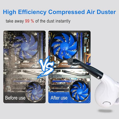 3.0 Durable ABS Electric High Compressed Air Duster, Computer Cleaner Blower, Keyboard Cleaner, Electronic Devices,and Laptop Cleaner Replaces Compressed Air Cans for Cleanning Hair,Crumbs,Scraps