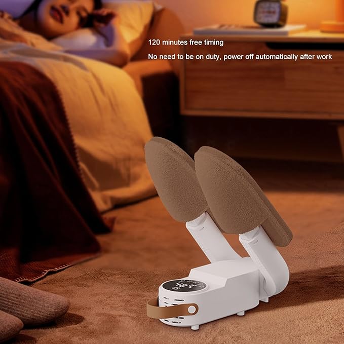 ciciglow Electric Shoes Boots Dryer, Extendable Collapsible Fast Drying Deodorizing Electric Boot Warmer Machine, Silent Portable Electric Boot Deodorizer (US Plug 110V)