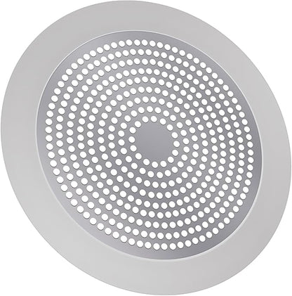 Round Shower Drain Cover Hair Catcher 5.5 inch, Hair Stopper for Bathtub Drain Bathroom Shower Drain Strainer Sink Protector Filter Weighted Stainless and Silicone Shield (5.5 in)