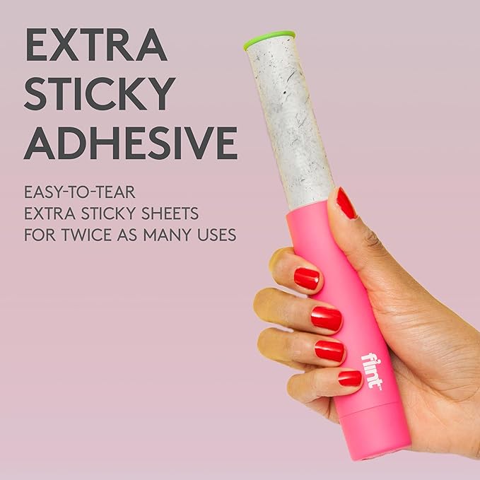 Flint Original Lint Roller Refill, Extra Sticky, Compatible with Flint Retractable Lint Roller, Lint Rollers for Pet Hair Extra Sticky Refill - Pack of 4