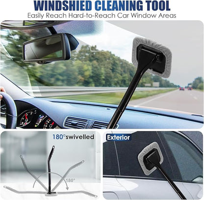 21Pcs Car Cleaning Kit with High Power Handheld Vacuum, Car Wash Mop with Long Handle, Bucket, Detailing Brush Set, Windshield Cleaner, Complete Interior Exterior Washing Supply for Men Women
