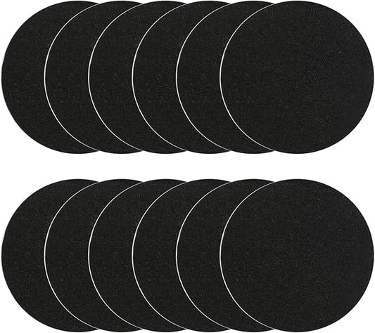 Kitchen Compost Bin Charcoal Filter 7.25 Inch Diameter Extra Thicker & Bigger-Over 3 Years Supply- Longer Lasting Activated Charcoal Odor Trapping Filters (0.4inch/10mm Thickness), Round (12 Pack)