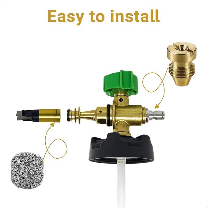 2 Pieces 1.1 mm Foam Cannon Orifice Nozzle and 2 Pieces Foam Maker, Universal Thread Tips for Snow Foam Lance