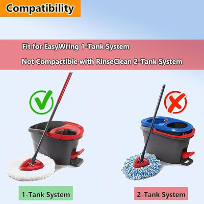 16Pack Spin Mop Replacement Heads,100% Microfiber Mop Head Replacement Compatible with Triangle Spin Mop, 360 Degree Spin Mop Refill for Easy House Cleaning Floor Mopping