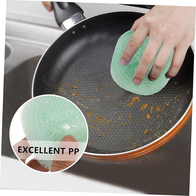 minkissy 12PCS Household Scouring Balls for Kitchen Cleaning Washing Pot Scrubber Balls Versatile Dish and Pan Washing Tools Material Random Colors for Daily Use