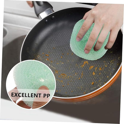 minkissy 12PCS Household Scouring Balls for Kitchen Cleaning Washing Pot Scrubber Balls Versatile Dish and Pan Washing Tools Material Random Colors for Daily Use