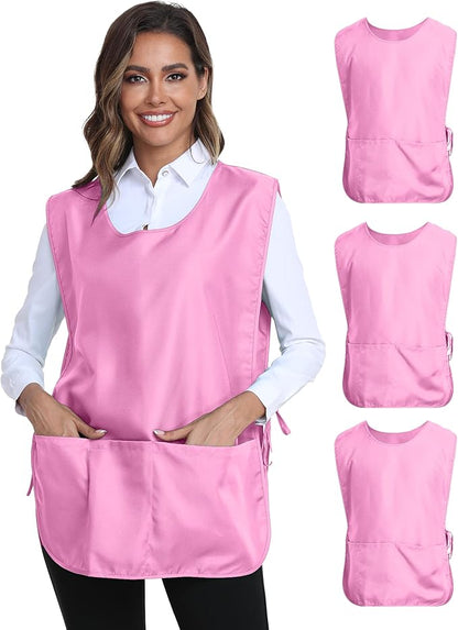 Xeoxarel Unisex Cobbler Apron with 3 Pockets, Smock Vest Apron, Suitable for Cooking，Kitchen，Garden，Hairstylist，Cleaning，Art