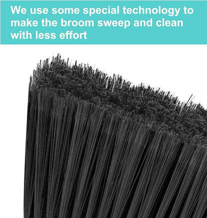 KeFanta Broom for Sweeping Indoor,55" Long Handle House Broom,Soft Bristle Angle Brooms for Floor Cleaning, Kitchen, Garage, Hardwood, Lobby,Patio and Garden