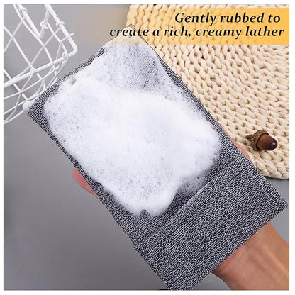 Soap Saver Bag, Soap Bag Soft for Shower, Exfoliating Mesh Soaps Saver Pouch Bags for Facial Body Cleansing Foaming (4.7''x7.8'', Grey, Black, Pink, Yellow, Orange, Blue)