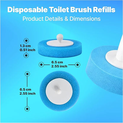 CiLoN 24 Count Carry Detergent Disposable Toilet Brush wand Refill Pads. 5-Layer Rich Foam Toilet Bowl Cleaning Sponge Head Refills. 24 Ocean Breeze Pre-Loaded Disposal Scrubbing Pads Only. Value Pack