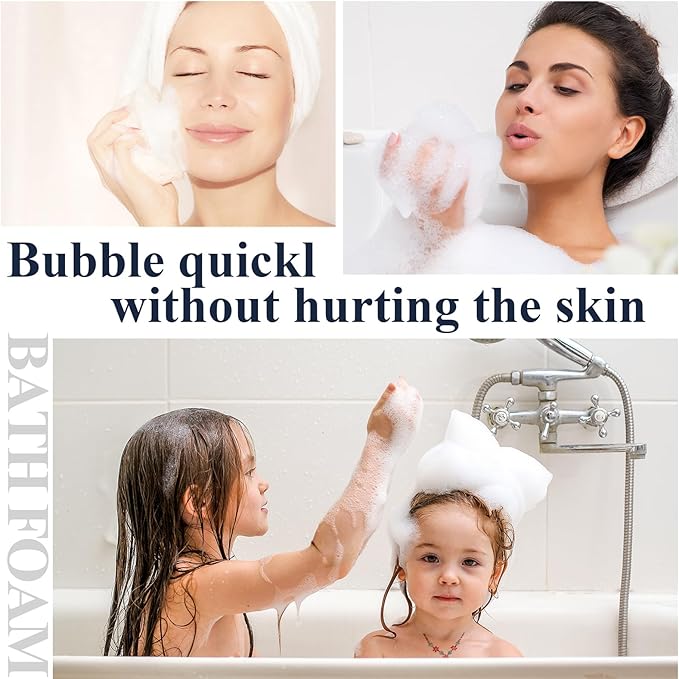 Hushee Soap Mesh Bag Exfoliating Soap Saver Pouch Foam Net with Drawstring for for Bars Foaming Drying Easy Bubble Store Bathroom Travel