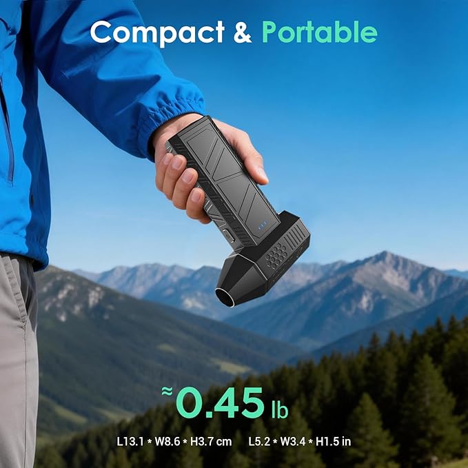 YOTON Compressed Air Duster 110,000 RPM, Cordless Electric Air Duster Replaces Canned Air Spray, Rechargeable 3-Gear Keyboard Cleaner, Air Blower for Computer, Electronics, Camera, Car & Outdoor