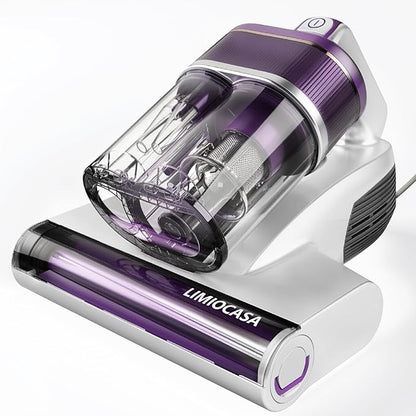 Bed Vacuum Cleaner 18KPa & 500W Powerful Suction, Visible Dust Sensor, 149°F Heat & UV-C Light, Mattress Deep Cleaning with HEPA Filter for Bed Couch Carpet (Corded)
