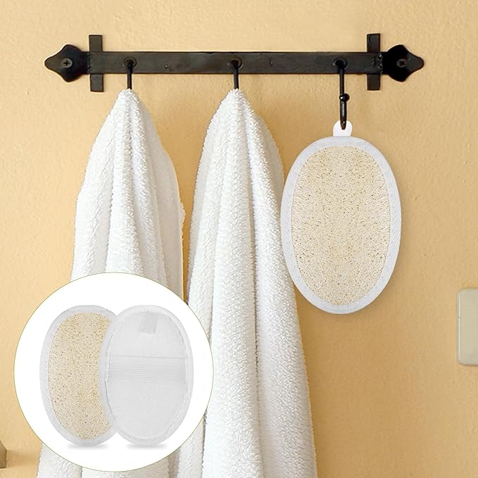 40 Pcs Natural Loofah Sponge Pads Exfoliating Body Scrubber Sponge for Men and Women, Bath Shower and Spa