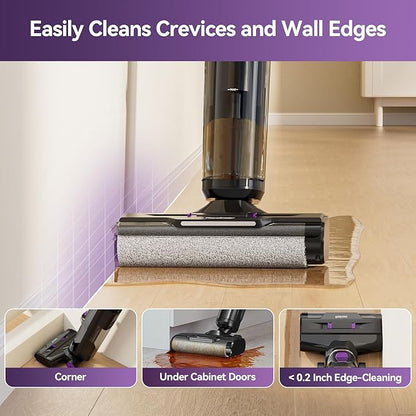 Wet Dry Vacuum Cleaner 16,000Pa,50Mins Runtime Cleaning Area 3,013 ft²,Cordless Vacuum Cleaner, Cordless Vacuum and Mop All in One,for Hard Floors Sticky Messes and Pet Hair,W15 Set