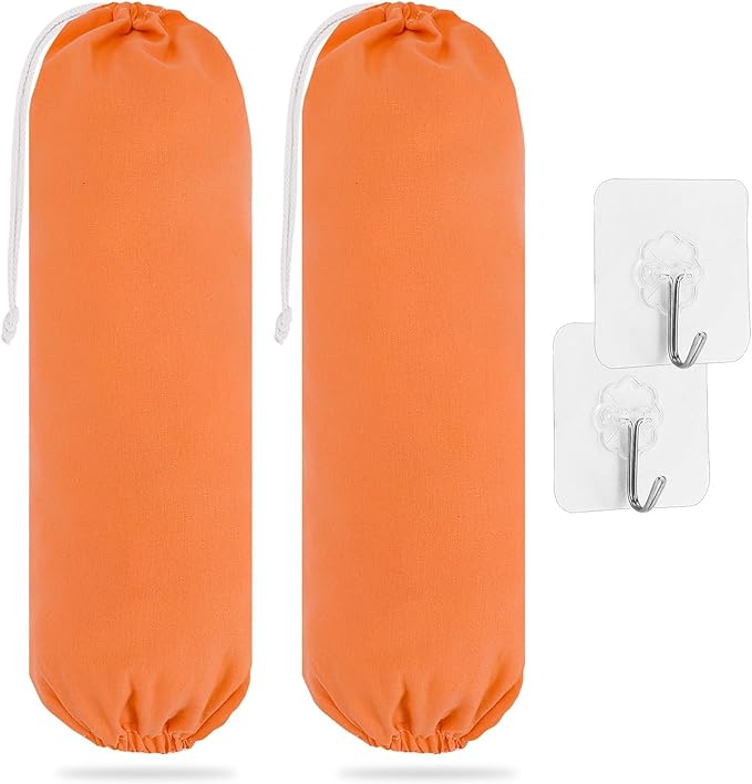SWISSELITE 2Pcs Plastic Bag Holder, Reusable Plastic Bag Organizer Wall Mount, Large Grocery Bag Storage Dispenser, 22x9 IN