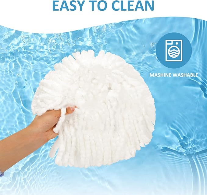 6 Pack Mop Heads Replacements for O-Cedar, Compatible with O Ceda EasyWring Spin Mop Replace Refills for Ocedar, Deep Cleaning Machine Washable and Easy-to-Replace