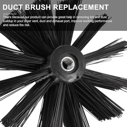 DOITOOL 2 Pcs 4 Inch Chimney Brush Head, Fireplace Cleaner Dryer Vent Cleaner, Flexible Nylon Chimney Sweep Cleaning Brush for Fireplace, Vent Pip, Stove Pipes, Works with Most Rod Sets