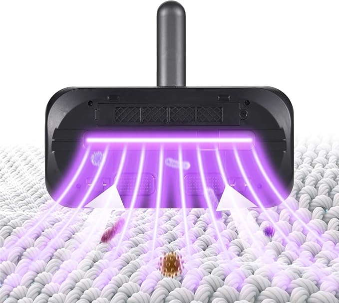 Mattress Vacuum Cleaner, Compact Mattress Vacuum Cleaner 100W Handheld Cordless Bed 8000Pa Strong Suction 2 Speeds Adjustable for Clean for Beds, Sofas, Car Seats
