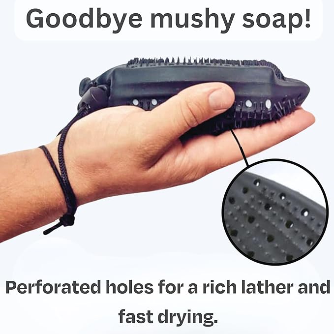 2-Pack Black Soap Saver Bag, Gentle Exfoliating Loofah Pouch, Soap Sleeves for Bars, Exfoliating Bag, Bar Soap Pouch, Soap Savers for Bar Soap, Mesh Soap Bags for Soap Bars
