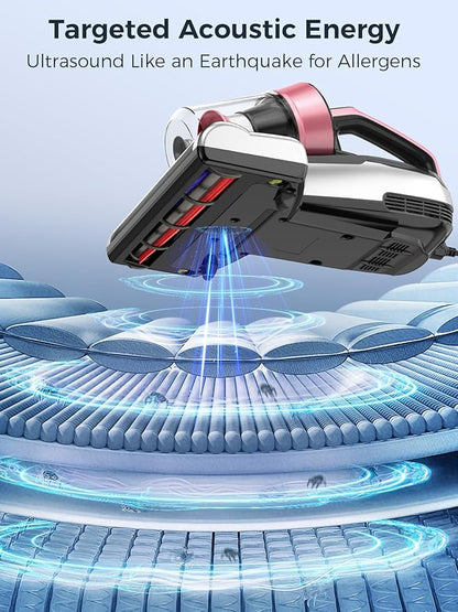 Jimmy Mattress Vacuum Cleaner, Bed Vacuum Cleaner with UV-C Light & Ultrasonic, 15Kpa Suction 500W Powerful Handheld Vacuums for Dust & Pet Hair with HEPA (BX5 Pro, Corded)