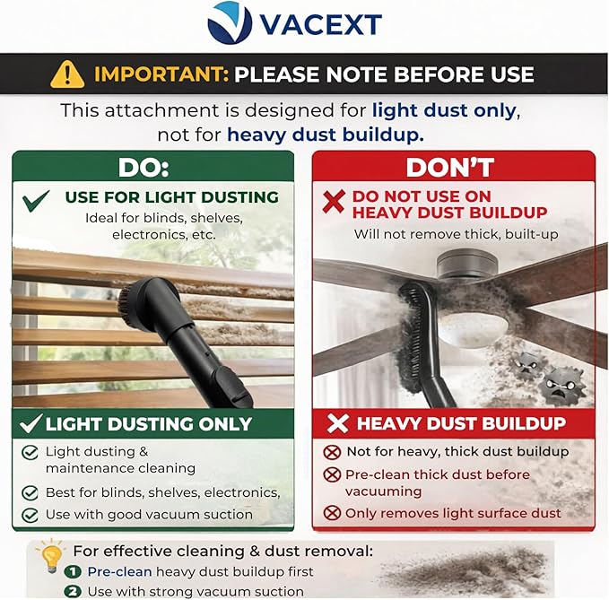 For Miele C1 C2 C3 Vacuum Attachments Accessories for High Ceilings, Venetian Blinds, Fans, Cobwebs & High Up Spaces: : 4 Pack Vacuum Extension Wands, Flexible Dust Brush, Horse Hair Dusting Brush