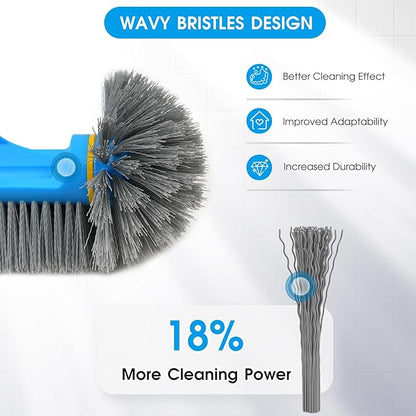 TidyMister 12.5'' Round End Pool Brush Head - Cleaning Wall & Tiles & Steps, Sturdy Nylon Bristles, Scrub Brush for Inground/Above Ground Pool, Spa, Hot Tub, No Pole