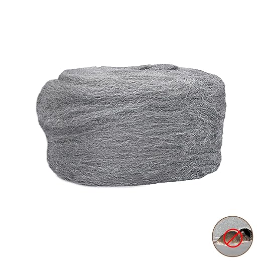 Steel Wool Mice Control - 1 Pcs 2.36"×9.84Ft Steel Wool for Wall Hole/Gap Filler - Best Thing to Get Rid of Mice - Keep Animals Away from Cracks,Siding,Pipeline,Vents in Garden/House/Garage/Kitchen