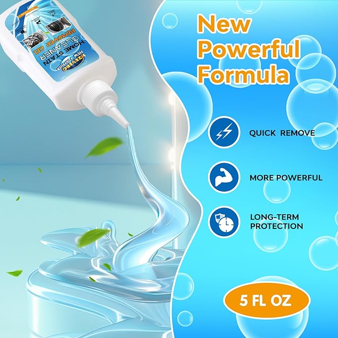 Mold Stain Remover Gel,Washing Machine Cleaner Front Load Washer Gasket Mold Remover Home Stain Cleaner Cleaning Gel for Grout Caulk, Bathroom, Shower, Bathtub, Refrigerator Cleaning Solution 5 Fl Oz