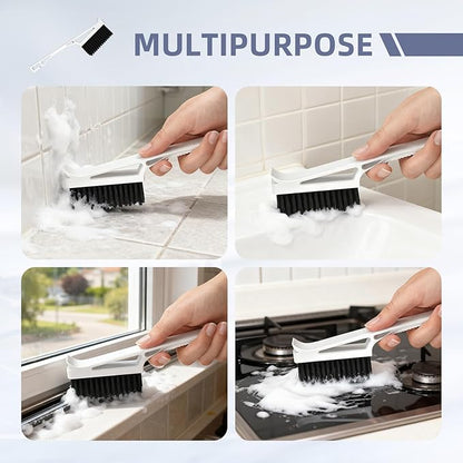 KMOSENIA Grout Cleaner Brush 2PCS, V Shape Grout Cleaning Brush, Stiff Grout Scrub Brushes for Cleaning Shower, Bathroom Tile, Kitchen Floor