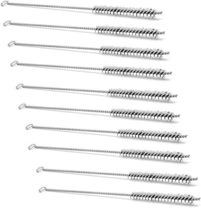 Utoolmart Steel Wire Cleaning Brush, Spiral Power Tube Cleaning Tool, Bottle Brush, 0.5-inch Diameter 12-inch Length, 10pcs