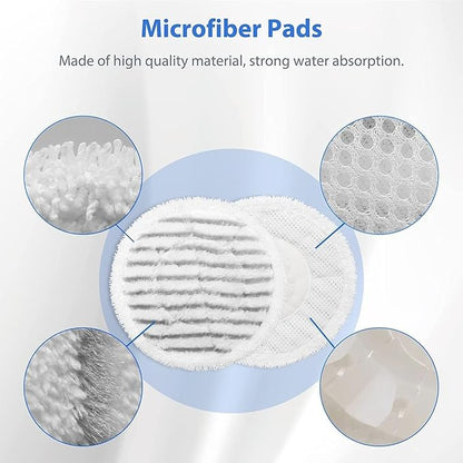 12 Pack Steam Mop Replacement Pads for Shark Steam & Scrub Steam Mop S8001 S8201 S7001 S7201 S7000AMZ Steam and Scrub Mop Pads Repeatedly Washed for All Floors Cleaning