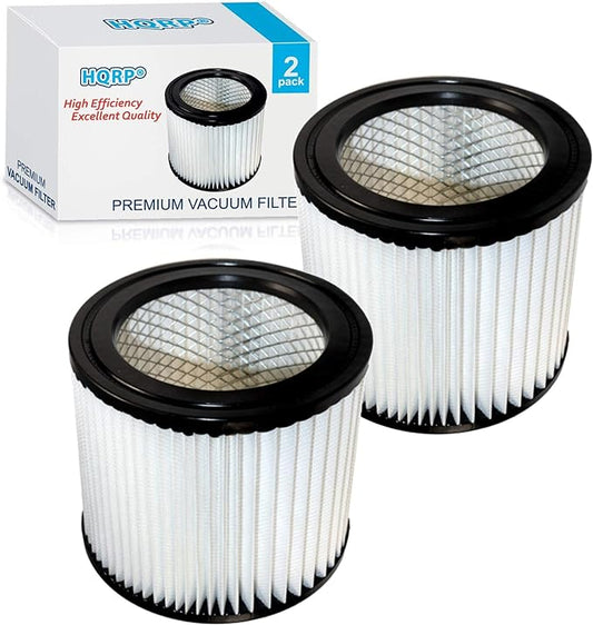 HQRP 2-pack Cartridge Filter for Shop-vac H87 H87S series H87S450 H87S550A H87S650C H87S600Cr Brute 5 Gallon Wet Dry Vacuum, part 903-98 9039800 Replacement