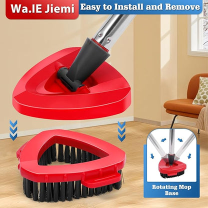6 Pack Mop Replacement Heads Compatible with Ocedar RinseClean 2-Tank System - Includes 2 Mop Scrub Brush Head, Microfiber Mop Refills, Easy Cleaning Mop Head Replacement