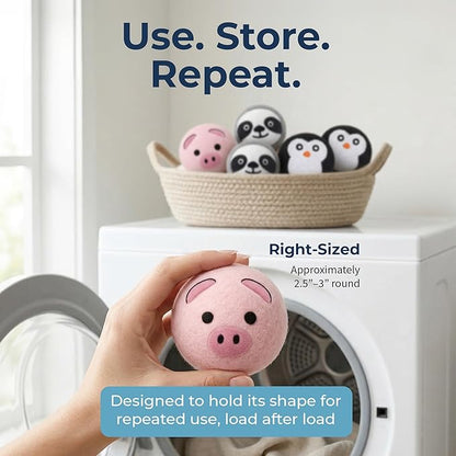 Best Brands Wool Dryer Balls 6 Pack - 100% Natural Fabric Softener Alternative, Reusable Laundry Balls for Dryer, Reduces Static Cling, Wrinkles & Drying Time, Safe for Baby Clothes & Delicates