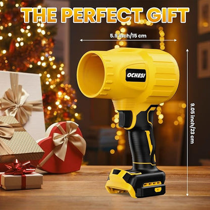 Electric Cordless Leaf Blower Dust Blower for Dewalt 20V Max Battery, High-Speed Brushless Motor Handheld Jet Fan Air Blower for Patio Cleaning, Lawn Care, Blowing Leaves and Dust (No Battery/Charger)