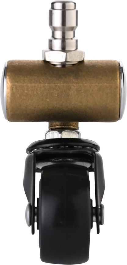 Tool Daily Undercarriage Cleaner Swivel Wheel for Pressure Washer, Underbody Car Wash, 1/4 Inch Quick Connector, 4000 PSI Black