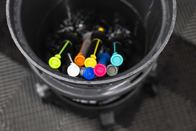 Detail Factory - Wheel Brush Kit with Interchangeable Microfiber Covers - Ultra-Soft Cleaning, Washing and Detailing Wheels, Tires, and Rims - Black Ice