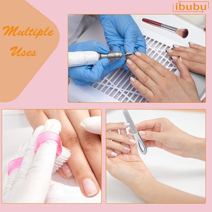Nail Dust Collector Machine Professional Manicure Nails Dust Vacuum Cleaner Fan Nail Salon Dust Extractor 80w Powerful Nail Vacuum Dust Collector with Multiple Tool Kits Low Noise White