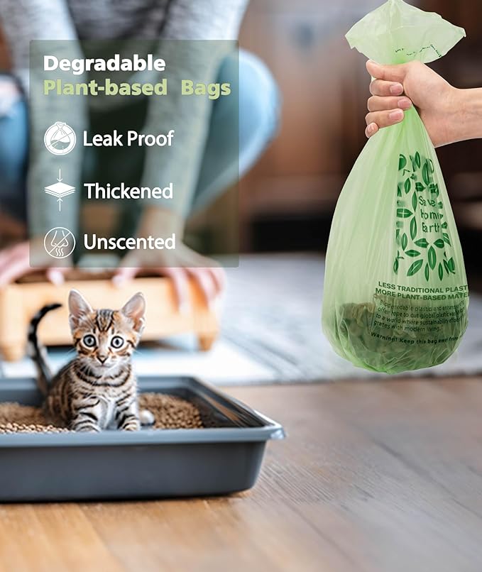 AYOTEE 150 Count Compostable Trash Bags 3 Gallon Trash Bag, Small Compost Bags for Countertop Bin, Unscented Biodegradable Compost Bag 3 Gallon Compostable Food Scrap Liner fit 11.36 Liter