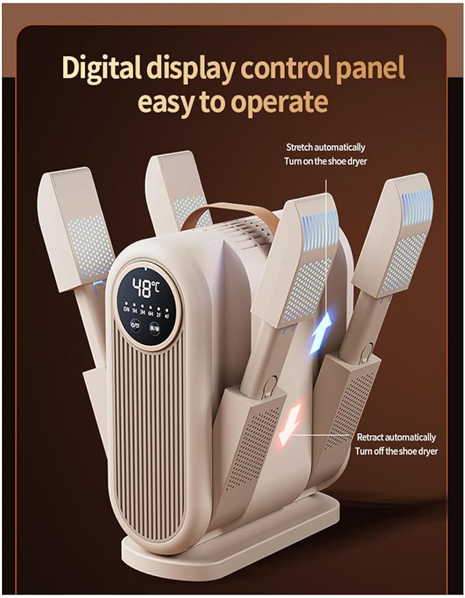 Portable Boot Dryer 360° without dead angles, 4 times stronger wind speed Shoe Deodorizer Machine For Sneakers, Shoes, Gloves