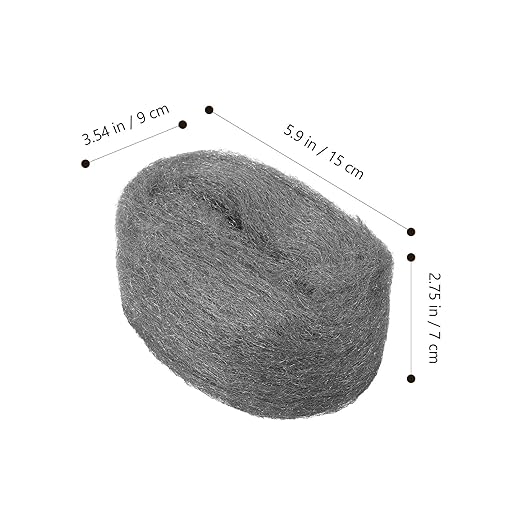2 Rolls Coarse Grade Steel Wool Cleaning Pads, Wire Wool Fabric for Rust Removal, Polishing Wood and Metal Surfaces, Flexible Wire Mesh for Industrial and Home Use