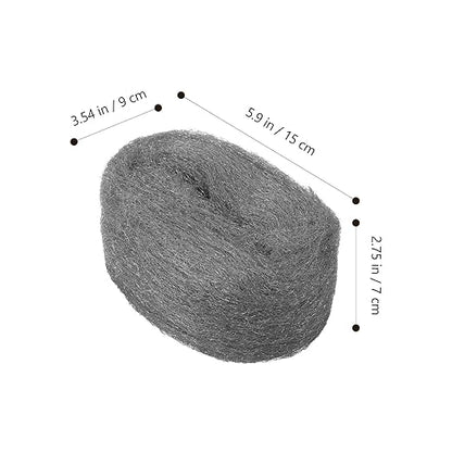 2 Rolls Coarse Grade Steel Wool Cleaning Pads for Rust Removal and Polishing Wood Metal Surfaces, Reusable Steel Wire Wool Fabric for Tiles and Glass Cleaning