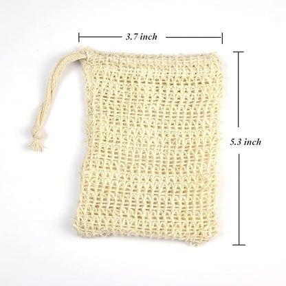 3 Pack Natural Sisal Soap Saver Bag for Exfoliating, Shower,Scrubber