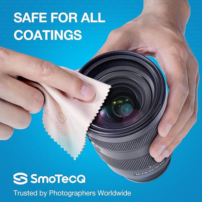 SmoTecQ 12 Pack Microfiber Lens Cleaning Cloths – Ultra-Soft, Scratch-Free Eyeglass Cloths for Glasses, Screens & Cameras – 7×6 in, Assorted Colors