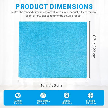 8 Pack 25-1217 Reusable Dry Filter Replacement for Stanley 1-6 Gallon Wet/Dry Vacuum, with 3 Retaining Bands