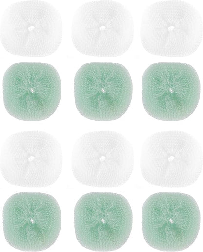 Didiseaon 12pcs Household Scouring Balls Kitchen Scrubbers Washing Pot Balls Multi-Color Non-Shedding Cleaning Brush for Dish and Pot Cleaning Random Color