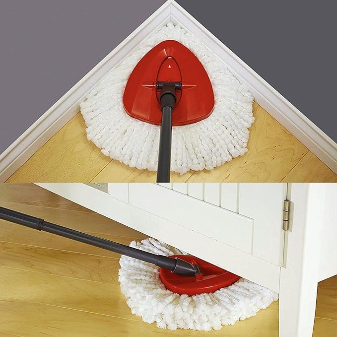 12Pack Spin Mop Heads Replacements - Easy Cleaning Microfiber Refills, 360 Degree Replacement Heads for All Hard Surfaced Floors