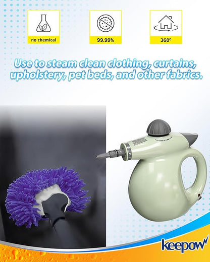 Handheld Steam Cleaner Pads Cloth Steamer Attachments Steam Mop Accessories Compatible with Bissell Steam Shot/Wagner Spraytech/McCulloch/PurSteam Universal Reusable Washable Steam Pad Clothes Cover