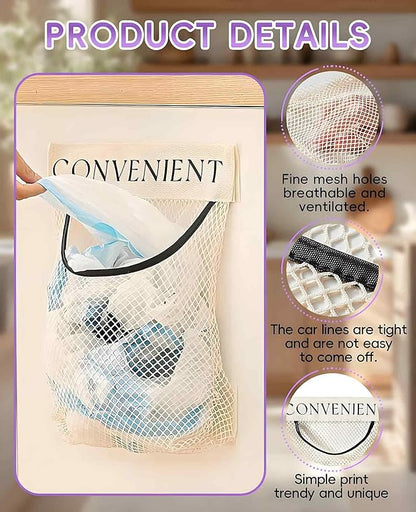 2 Pack Grocery Bag Holder for Plastic Bags, Shopping Bag Storage Dispenser under Sink with Sticky Wall Mount
